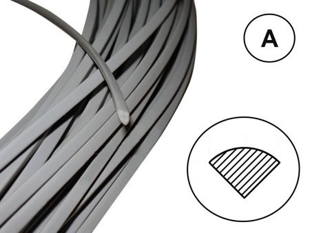 Сварочный пруток ПВХ-Н (твердый); профиль А; серый Сварочный пруток ПВХ-Н (твердый); профиль А; серый